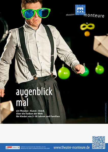 Plakat: theater monteure - augenblick mal