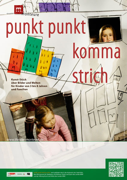 Plakat: theater monteure - punkt punkt komma strich